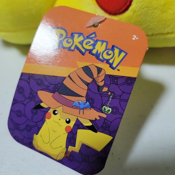 Pokemon Halloween Pikachu 10 inch Plush Witch Hat Seasonal Stuffed Animal Toy - Picture 3 of 6